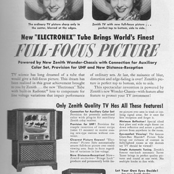 1951 - Zenith Televisions Advertisement