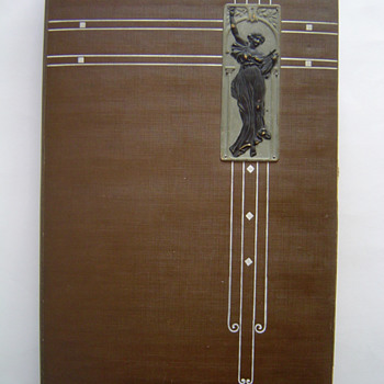 Jugendstil Postcard Album, containing embossed Christmas Postcards - Postcards
