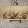 Stereoview of Cavalrymen fighting from trenches