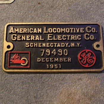 PRR FB-1 Alco Builders Plate