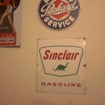 My garage....  Olds signs make it fun... Beware of the reproductions...