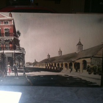 Phil Austin watercolors  3' X 6' 