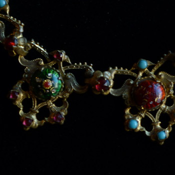 Enamel necklace - Victorian Era