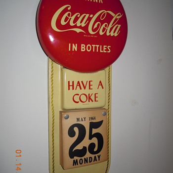 1950's Coca-Cola Calendar Sign