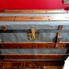 Antique Zinc Trunk Rare