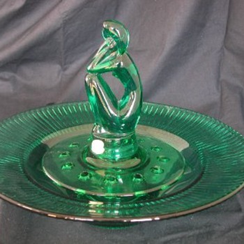 Czech glass nude center piece Jitka Forejtova - Art Glass