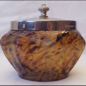 Kralik Bacillus lidded bowl  - Art Glass
