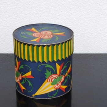 Old German Metal Art Tin, Early 1900s? - Art Deco