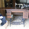 Treadle sewing machine & oil lamps