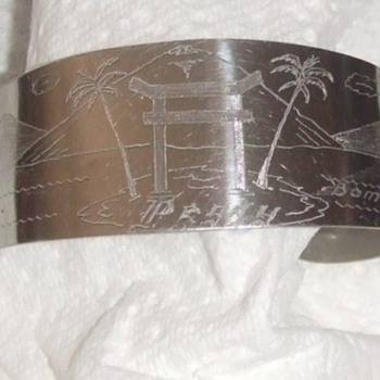 Atomic Bomb Group (509th) Trench Art Bracelet from WW2