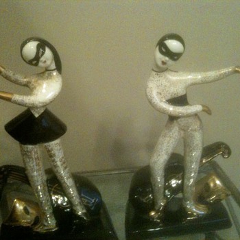 Lefton Harlequin Figurines