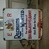 Original Sheet Metal British Army Recruitnent Sign