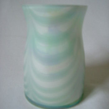 Iridescent Vase with 'Swags' - Art Glass