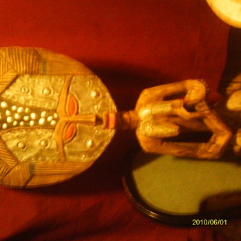 wood carved fertility goddess - Dolls