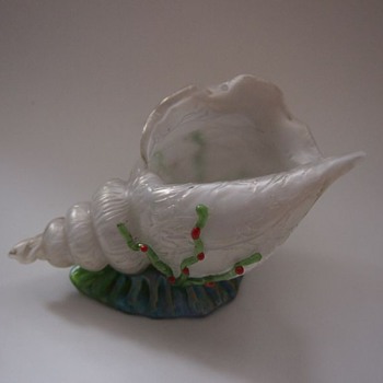 Loetz: Zephir chine shell, mit creta und rot -perfect - Art Glass