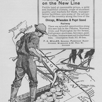 1909 Chicago-Milwaukee Railway Advertisement