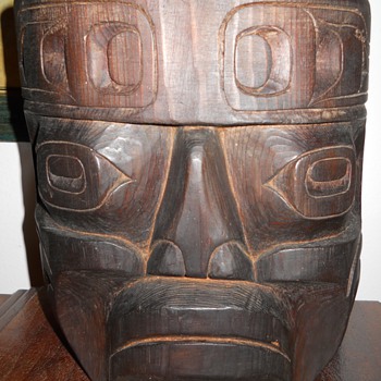 Pacific Northwest Native Hand Carved Wood Mask - Native American