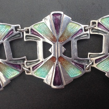 Pat Cheney Silver and Enamel Bracelet - Fine Jewelry
