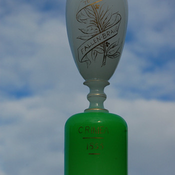 1855 BOHEMIAN CRIMEAN WAR MEMORIAL TROPHY VASE Josephinenhütte ? - Art Glass