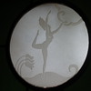 Art Deco Etched Glass Medallions