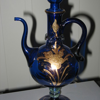 Venetian Cobalt Blue Ewer - Circa 1750 - Glassware