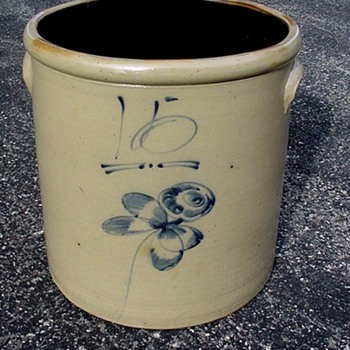 15 gallon red wing butterfly crock