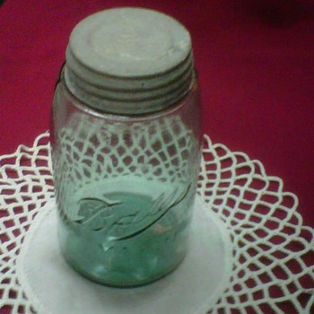 ~1896-1910 Blue Ball Jar~ #7 - Bottles