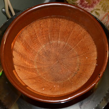 What kind of a pottery bowl is this one? grater inside? - Art Pottery