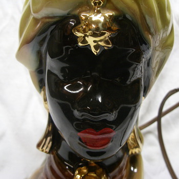African lady head lamp - Lamps