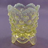 RARE Topaz Hobnail Opalescent footed toothpick holder