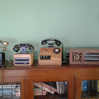 My collection of old telephone and switch boards.