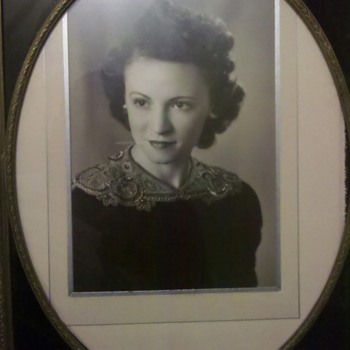 stunning photo of my great Aunt Irene in Deco frame - Photographs