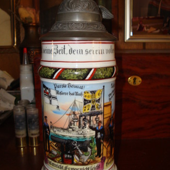 Imperial German Reservist's Stein of a sailor on the SMS Drache, 1908-11
