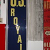 U.S. Royal Tires...Embossed Tin Sign...Dated 1947