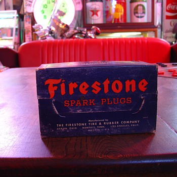 Firestone Spark Plugs...Never Used...Box Of Ten...Dated Oct. 26. 1949