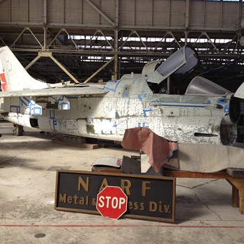 A7 Corsair in Abandoned WW2 Hangar, Alameda NAS - Military and Wartime