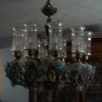 1960 Antique Chandelier Capadumonte Made in Italy