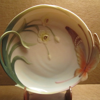 5-pc Franz Porcelain Papillon Butterfly Collection Plate, Cups & Saucers