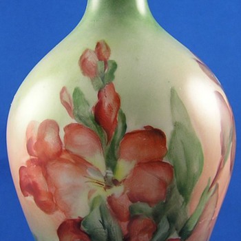 Moritz Zdekauer (MZ) Austria Gladiolas Motif Vase (c.1884-1910) - Art Pottery