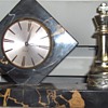 Black/Caramel Marble Wind Up Clock