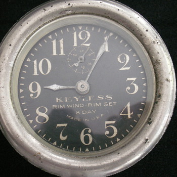 KEYLESS Rim Wind-Rim Set Car Clock
