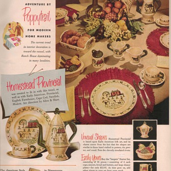 1950 Metlox Dinnerware Advertisement