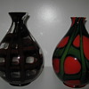 ( lesson for new collectors) Kralik Ball Vases same shape different decors