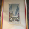 RARE  -  Woldemar Neufeld -  The El - Color Woodblock Print