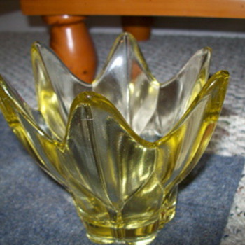 Yellow Glass,candy dish - Glassware