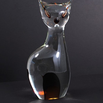Unusual Cat Shaped Bowl CENEDESE? - Art Glass