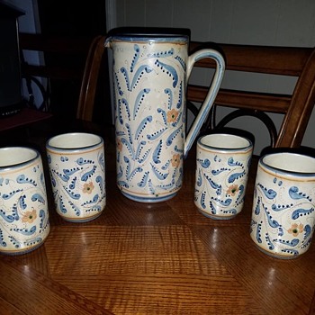 Pitcher and Mugs - Pottery