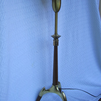 Mid century lamp brass with unique Atomic Style