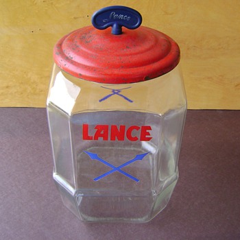 Lance Two Gallon General Store Counter Jar - Advertising
