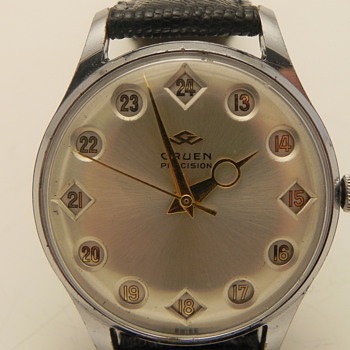 1960 Gruen Airflight, jump hour pilot watch - Wristwatches